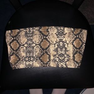 Snakeskin tube top